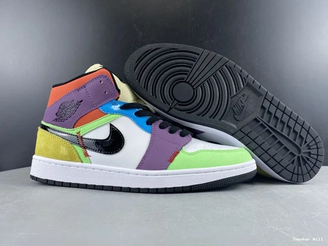 SE Jordan1 Multi-Color SportInspired Mid CW1140-100 524 0611